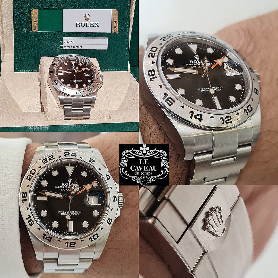 Explorer II freccione 42mm 216570 acciaio quadrante nero - scatola e garanzia originali