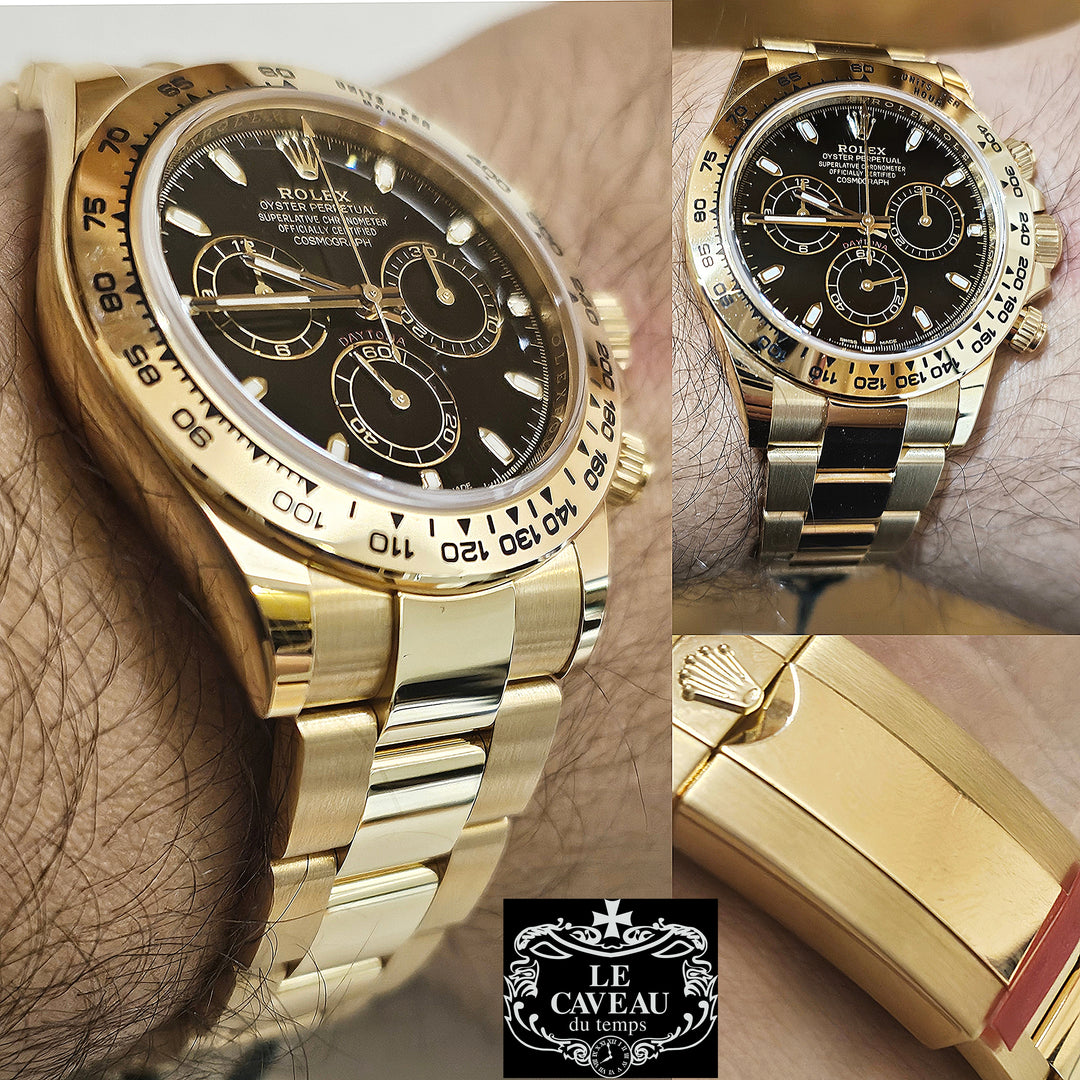 Daytona oro giallo braccialato quadrante nero - completo di scatola e garanzia originale