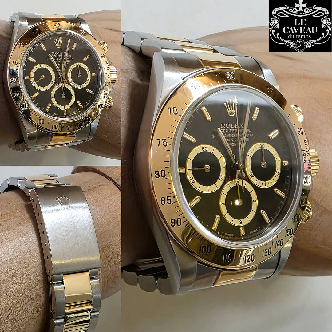 Daytona Mov. Zenith acciaio/oro 6 rovesciato - Scatola e Garanzia LeCaveau