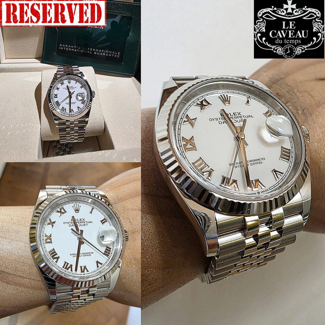 Datejust 36 mm quadrante Bianco ghiera oro bianco - nuovo - scatola originale e garanzia Originale