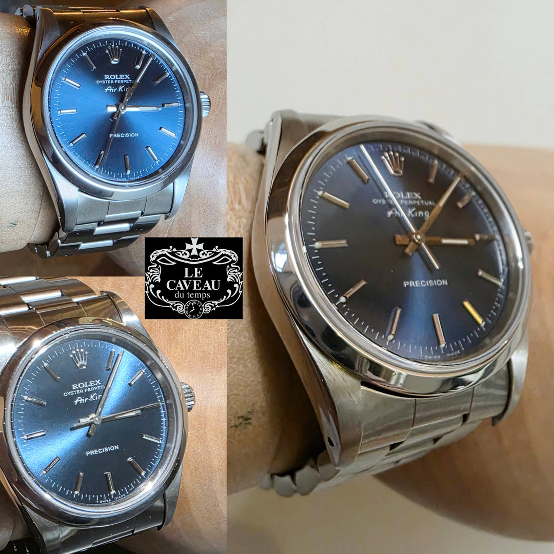 Air King R.14000 acciaio quadrante Blu - scatola e garanzia LeCaveau