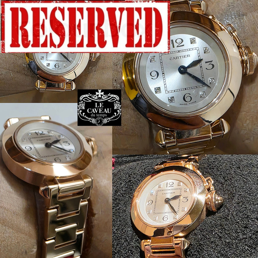 Pasha 27mm oro rosa - completo di scatola e garanzia originale
