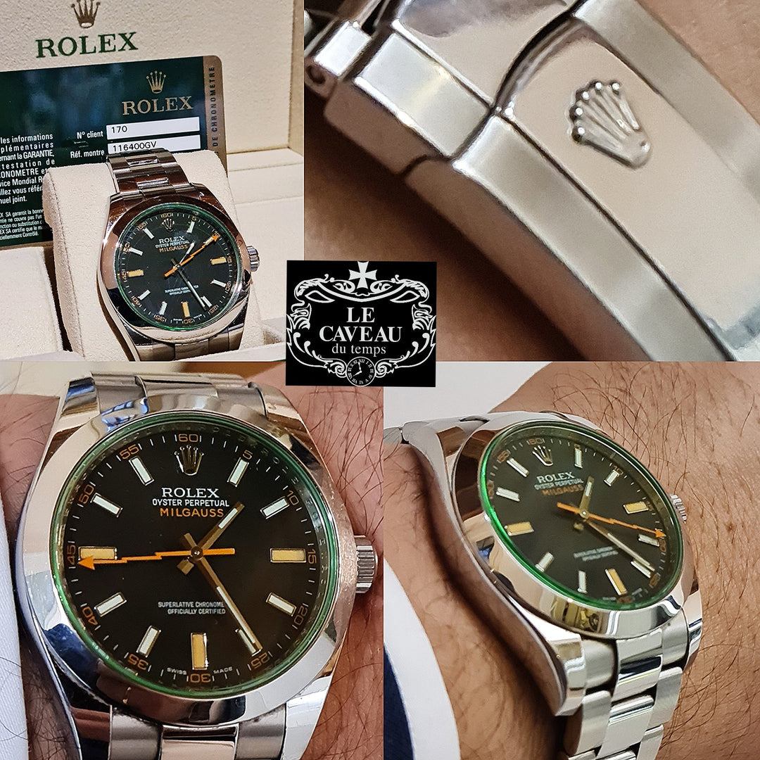 MILGAUSS VETRO VERDE QUADRANTE NERO - COMPLETO DI SCATOLA E GARANZIA
