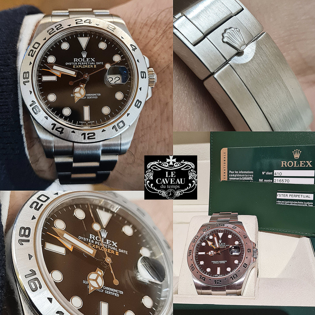Explorer II freccione 42mm acciaio quadrante nero - scatola e garanzia originali