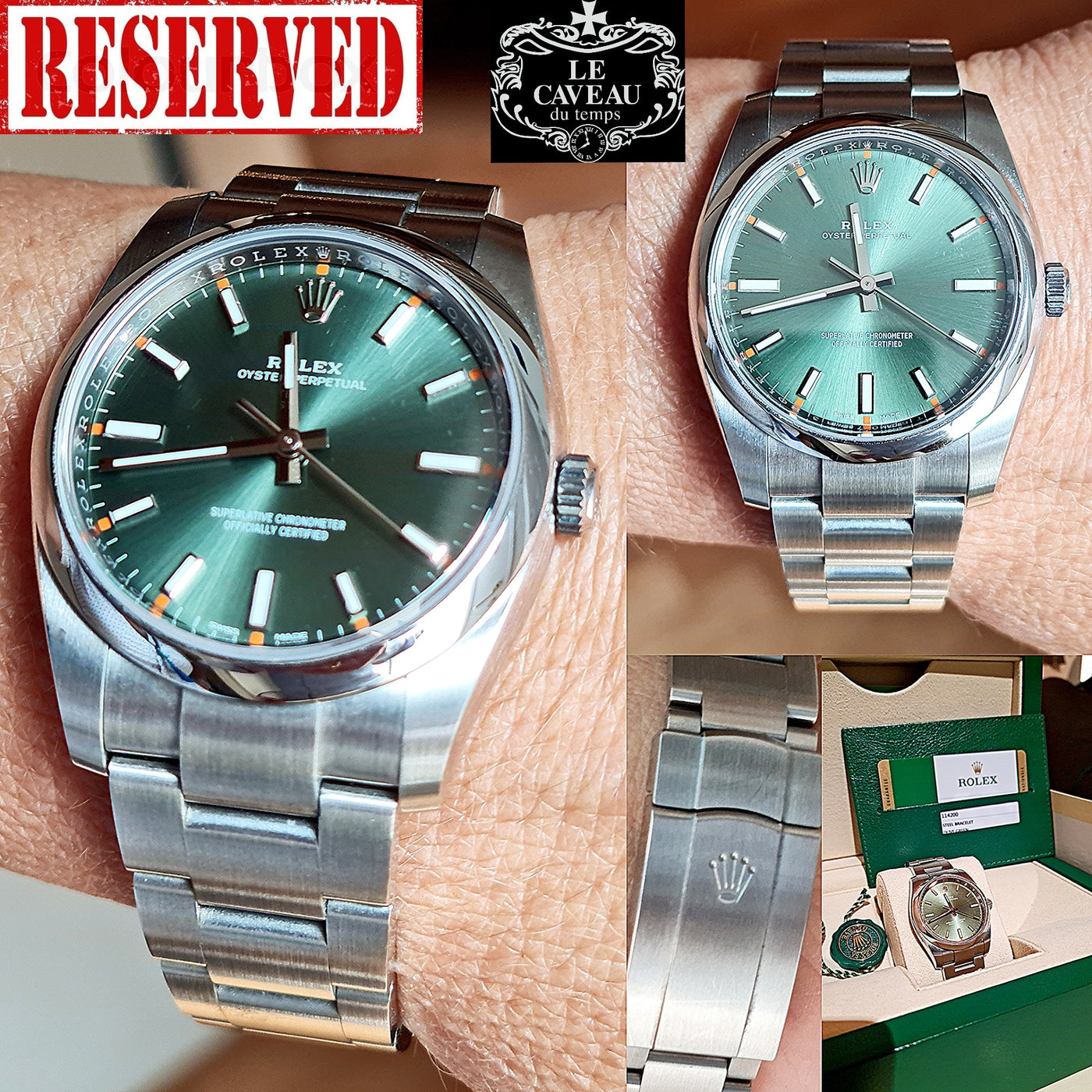 Oyster Perpetual Olive Green 34mm acciaio - scatola e garanzia originale