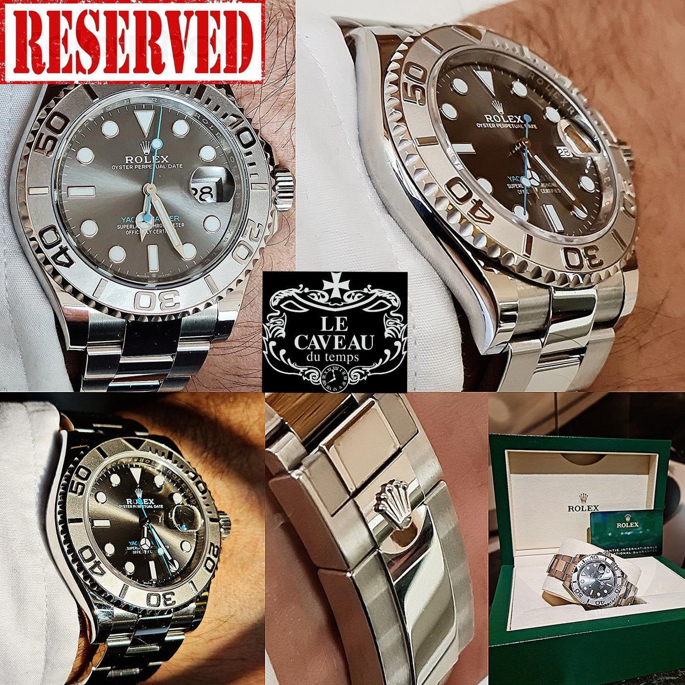 Yacht Master acciaio\platino con Quadrante Rhodium NUOVO - completo di scatola e garanzia