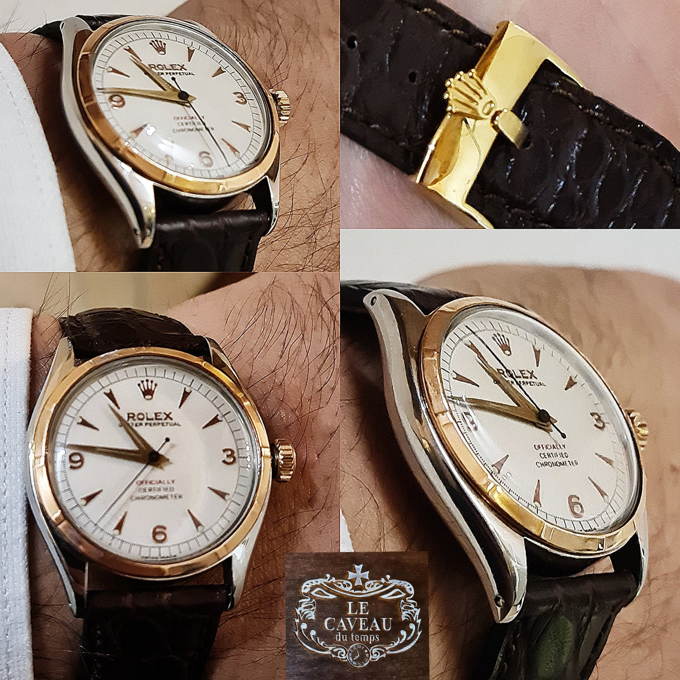 OYSTER PERPETUAL ACCIAIO ORO '51 - SCATOLA E GARANZIA LECAVEAU