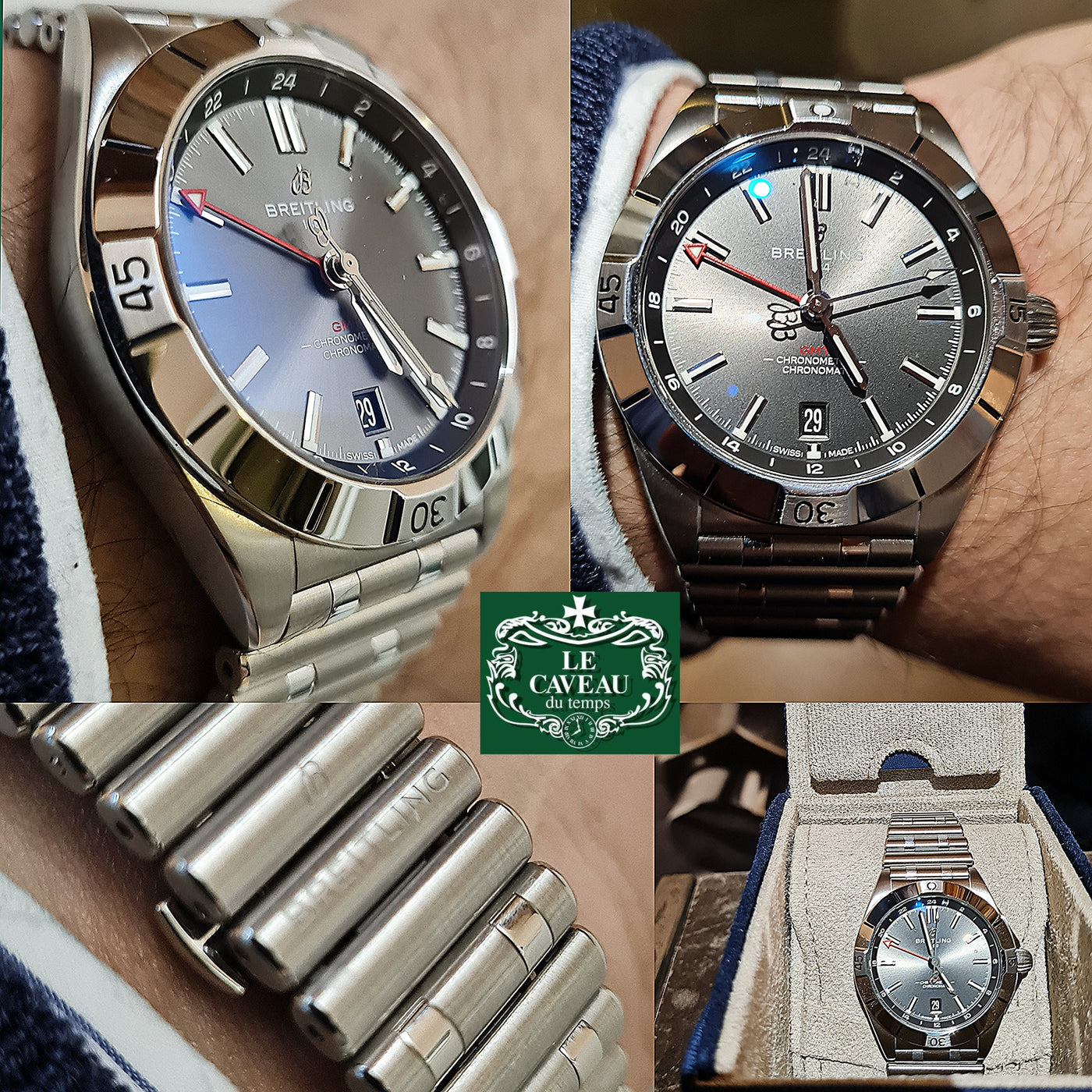 Breitling Chronomat GMT quadrante Antracite - scatola e garanzia Originale