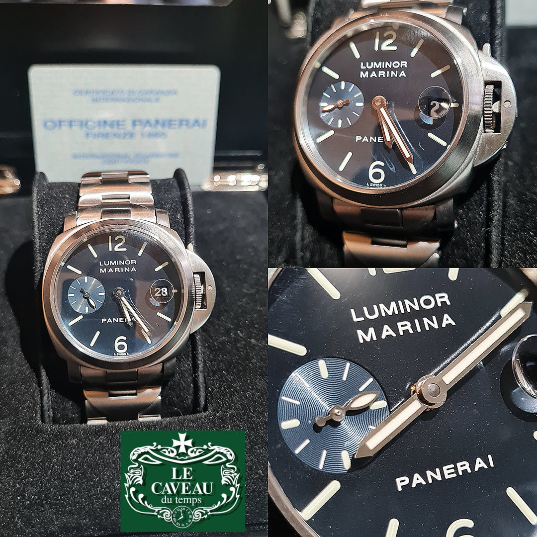 Officine Panerai Luminor Marina OP6560 40mm acciaio braccialato scatola e garanzia originali