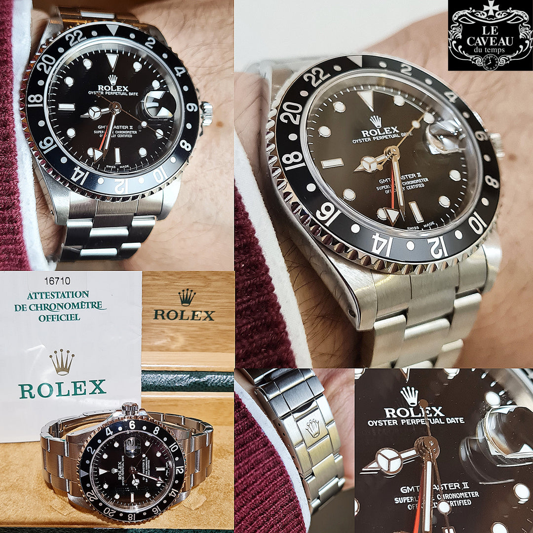 GMT II acciaio bracciale Oyster ghiera Nera - scatola e garanzia originale