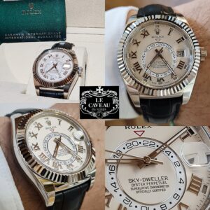 SKY-DWELLER 42MM IN ORO BIANCO QUADRANTE BIANCO - COMPLETO DI SCATOLA E GARANZIA ORIGINALE