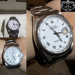 Datejust acciaio 36 mm bracciale Oyster quadrante bianco - scatola e garanzia LeCaveau