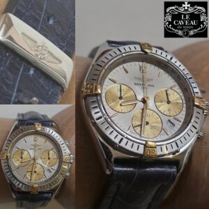 Callisto acciaio con cavalieri in oro quadrante silver con contatori oro cinturino pelle - scatola e garanzia LeCaveau